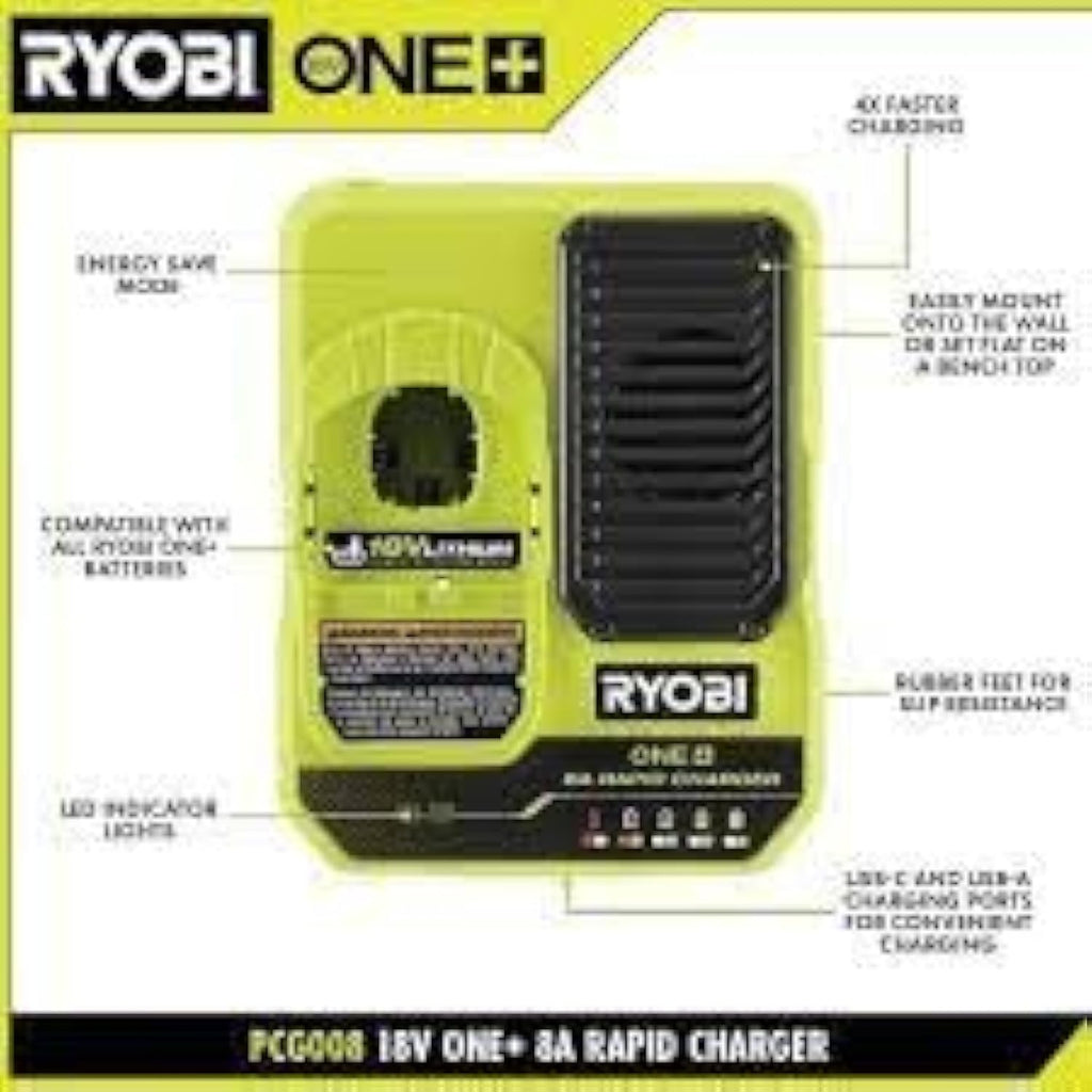 RYOBI ONEAND 18V 8A Rapid Charger PCG008