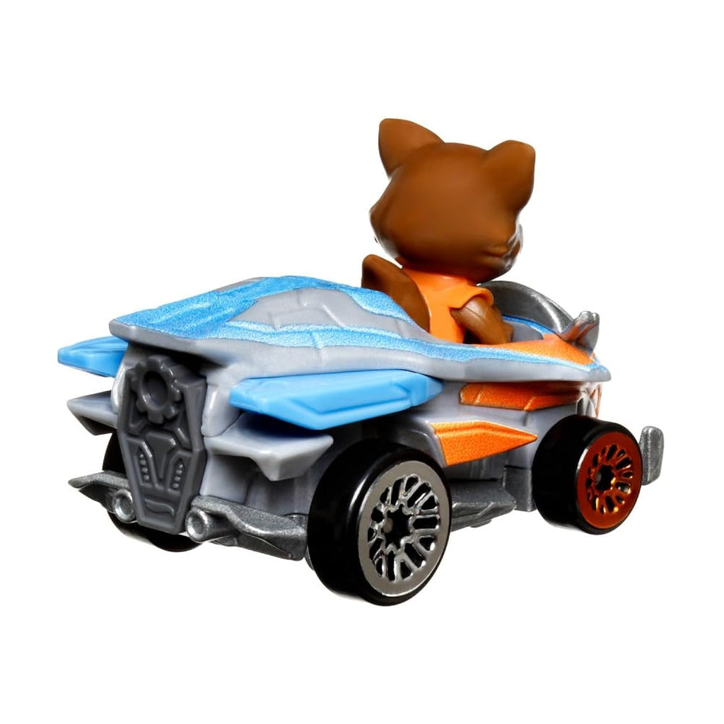 Hot Wheels RacerVerse Die-Cast Vehicle with Rocket Racoon Driver 1:64 Scale