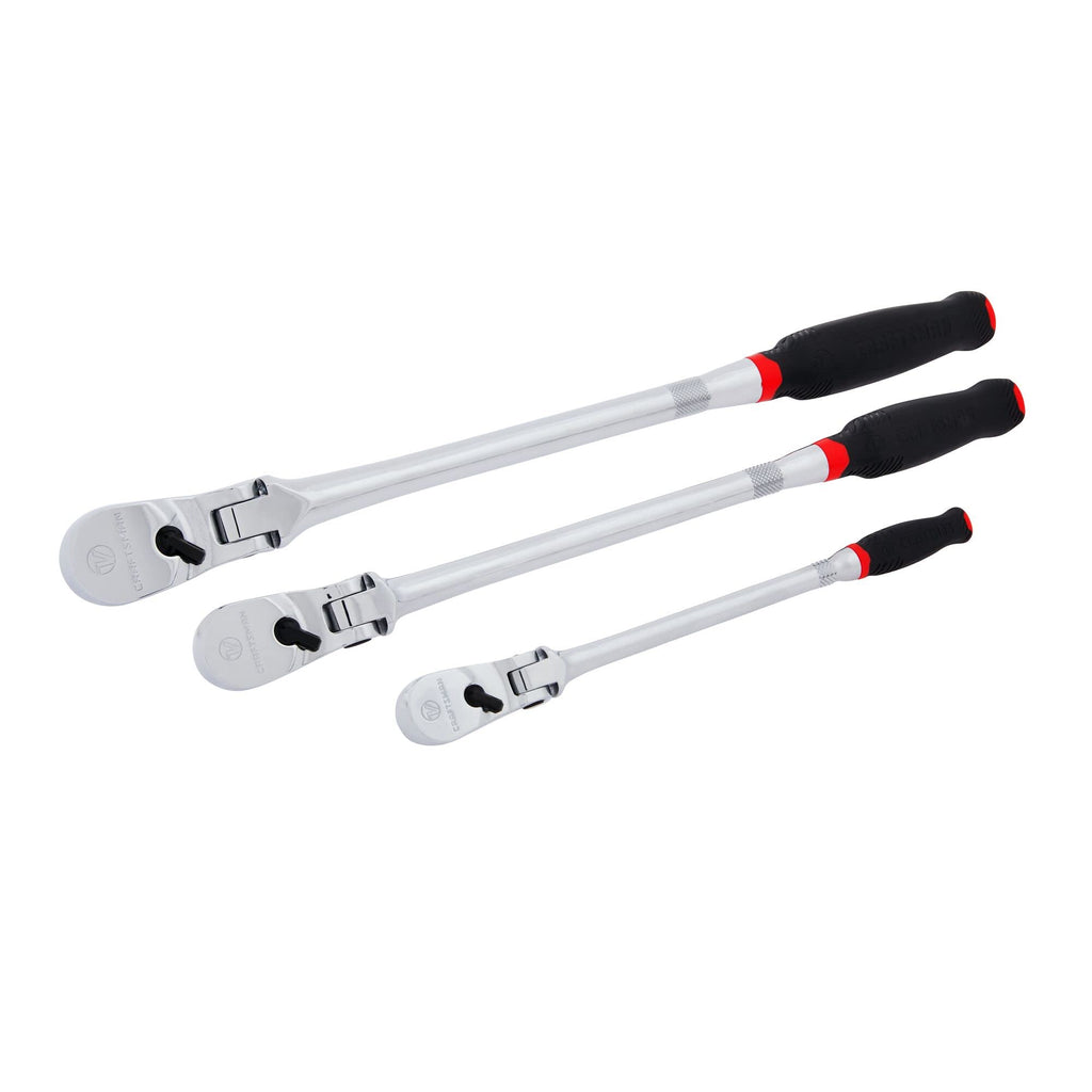 CRAFTSMAN V-SERIES Ratchet Set, Flexible Head, Comfort Grip, 3 Piece (CMMT86506V)