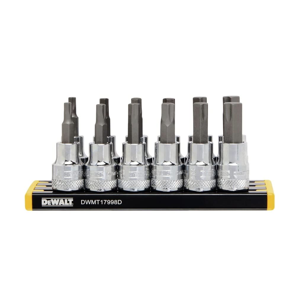 DEWALT 3/8 DRIVE, SAE & MM HEX SOCKET SET, 12PC (DWMT17002)