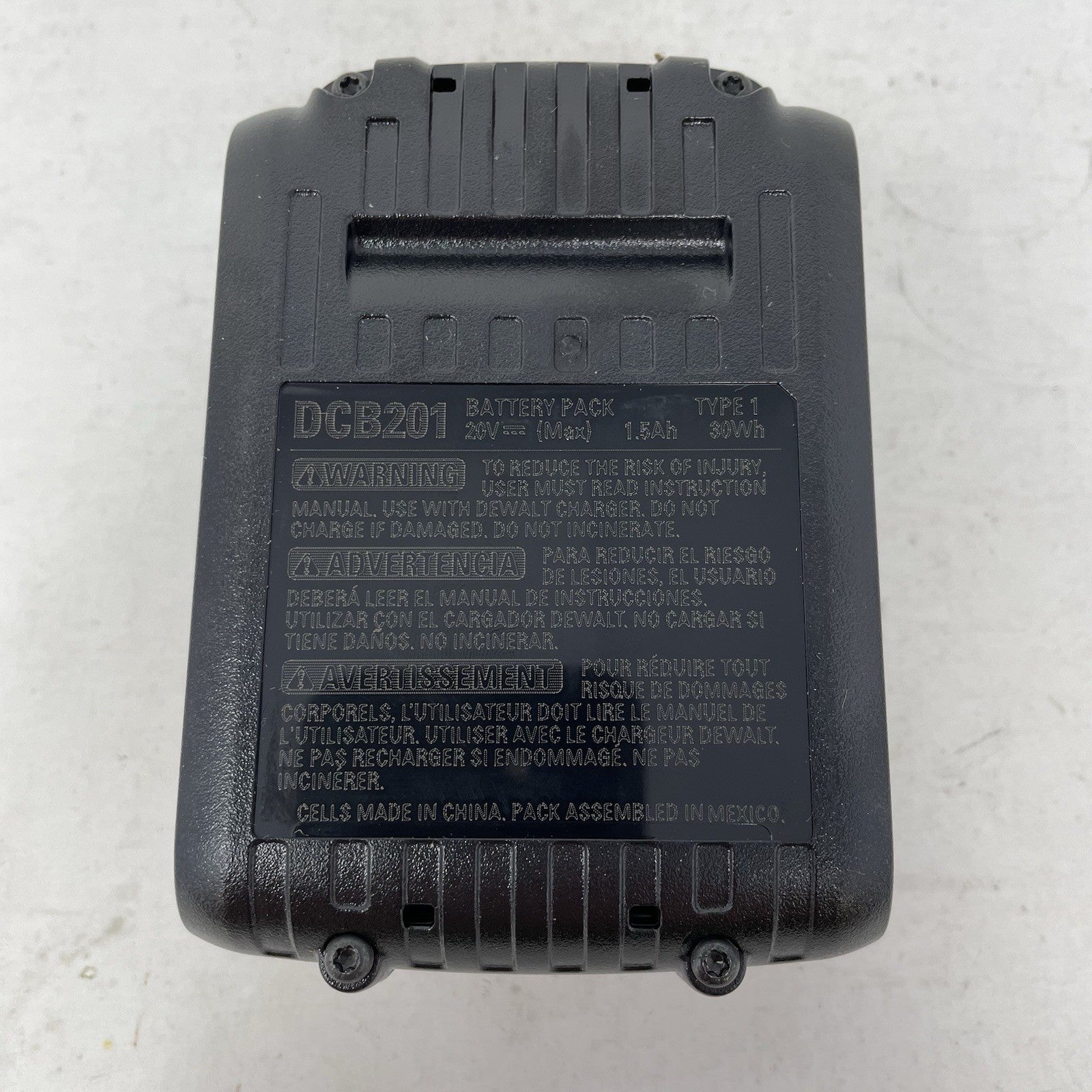 Dewalt DCB201 20V Volt MAX 1.5 Ah Lithium-Ion Compact Battery