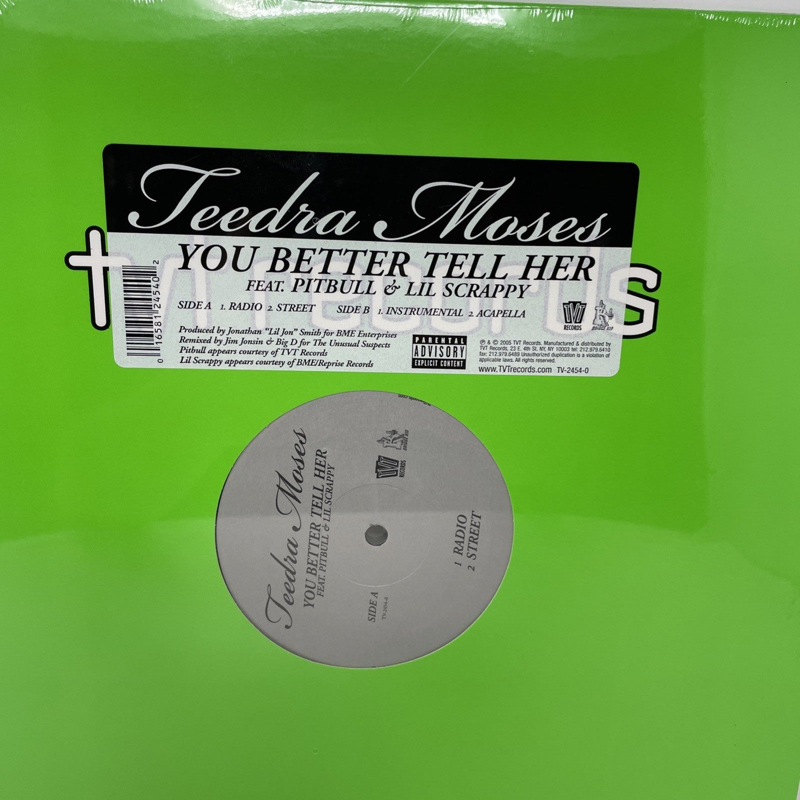 Teedra Moses Feat Pitbull & Lil' Scrappy You Better Tell Her Vinyl Record