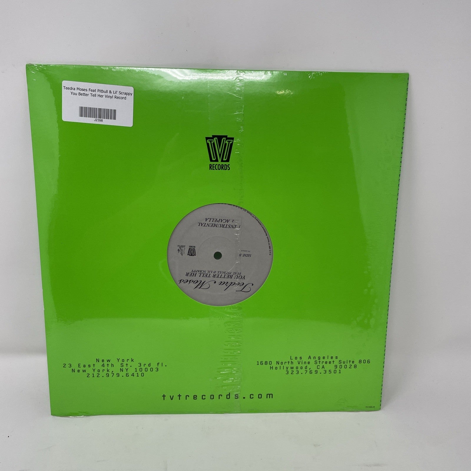 Teedra Moses Feat Pitbull & Lil' Scrappy You Better Tell Her Vinyl Record