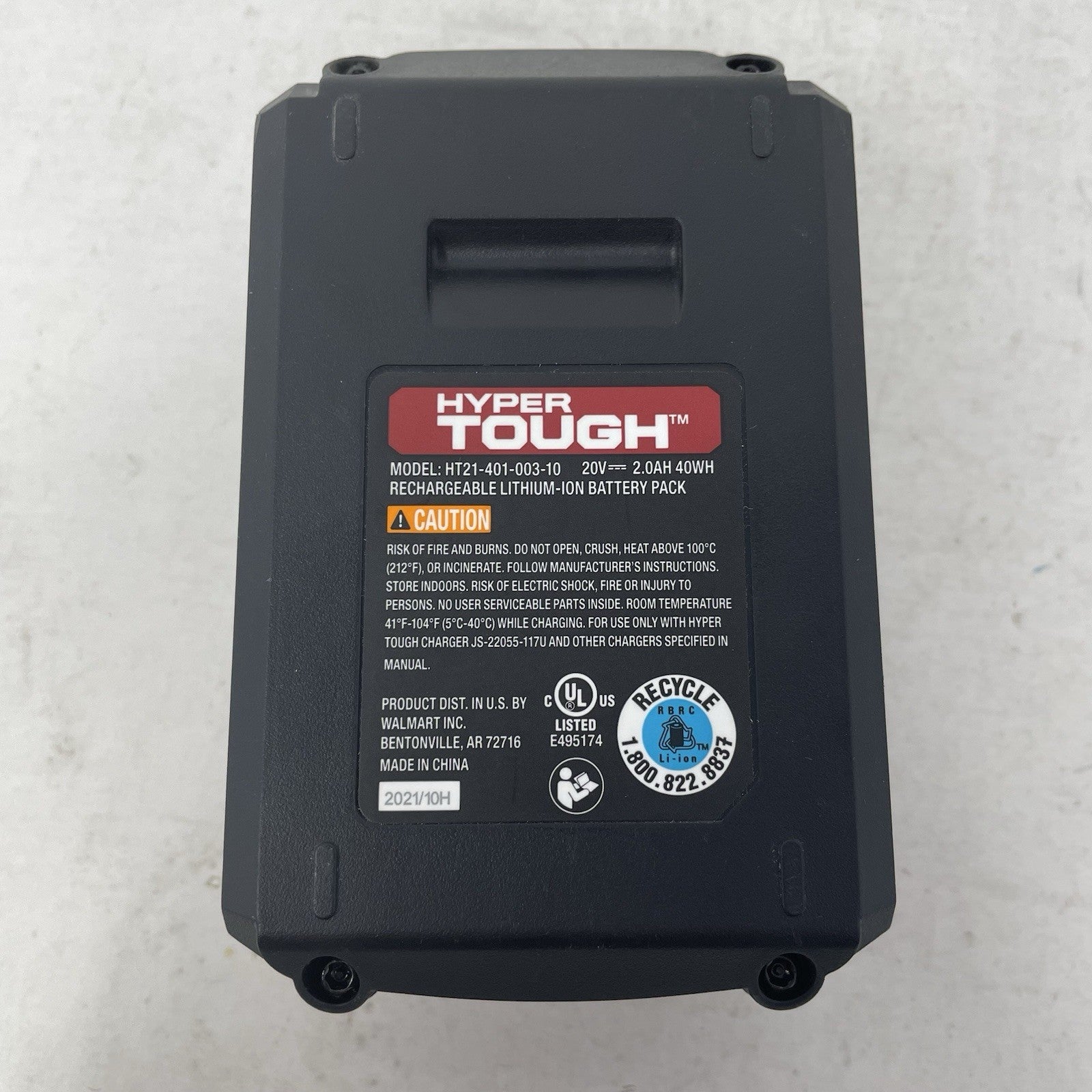Hyper Tough HT Charge 20V Volt Max 2.0Ah Lithium-Ion Battery