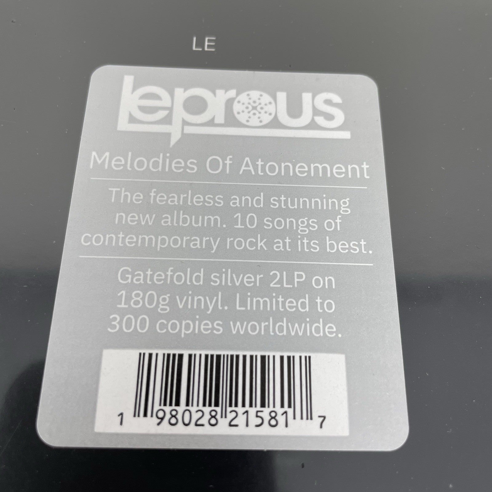Leprous Melodies Of Atonement 2LP Silver Vinyl Gatefold Jacket Limited Edition