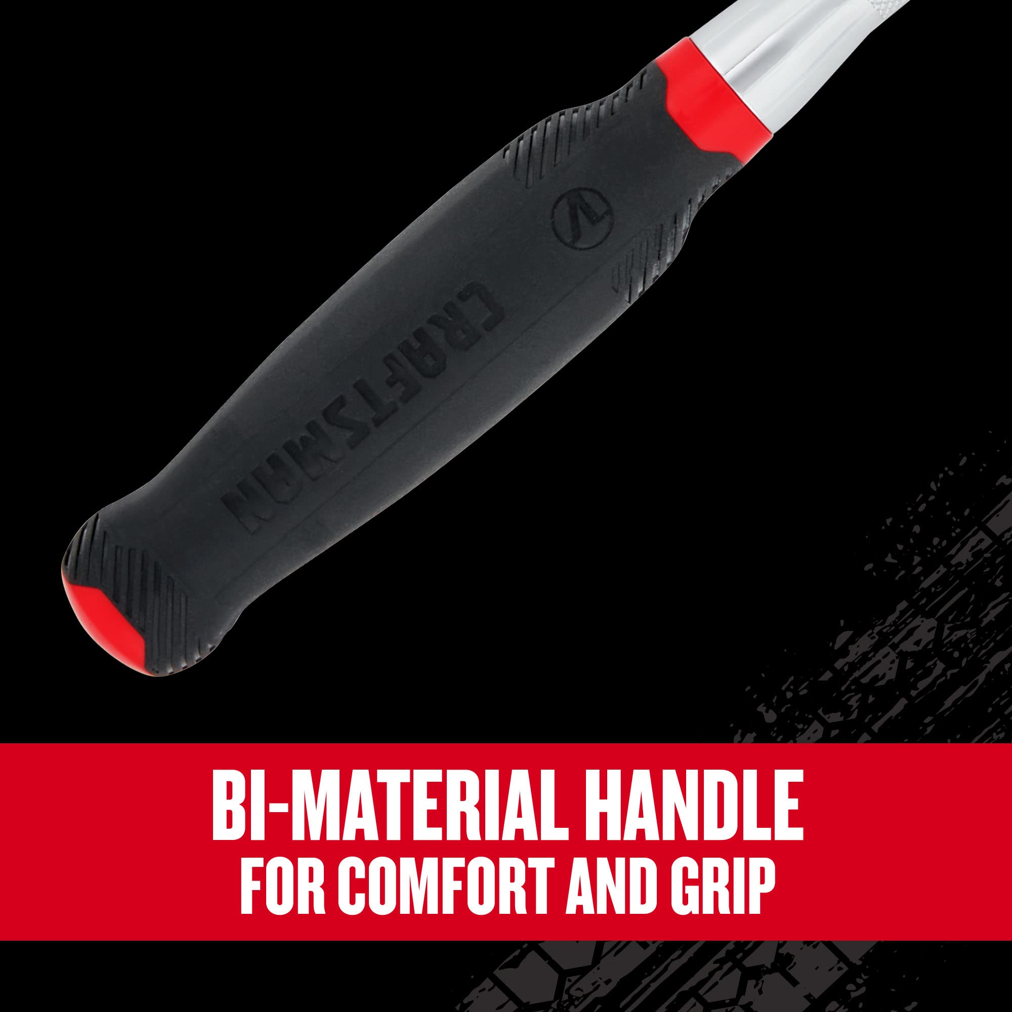 CRAFTSMAN V-SERIES Ratchet, 1/2 Inch Drive, 96-Tooth, Flexible Head XL Comfort Grip (CMMT86336V)