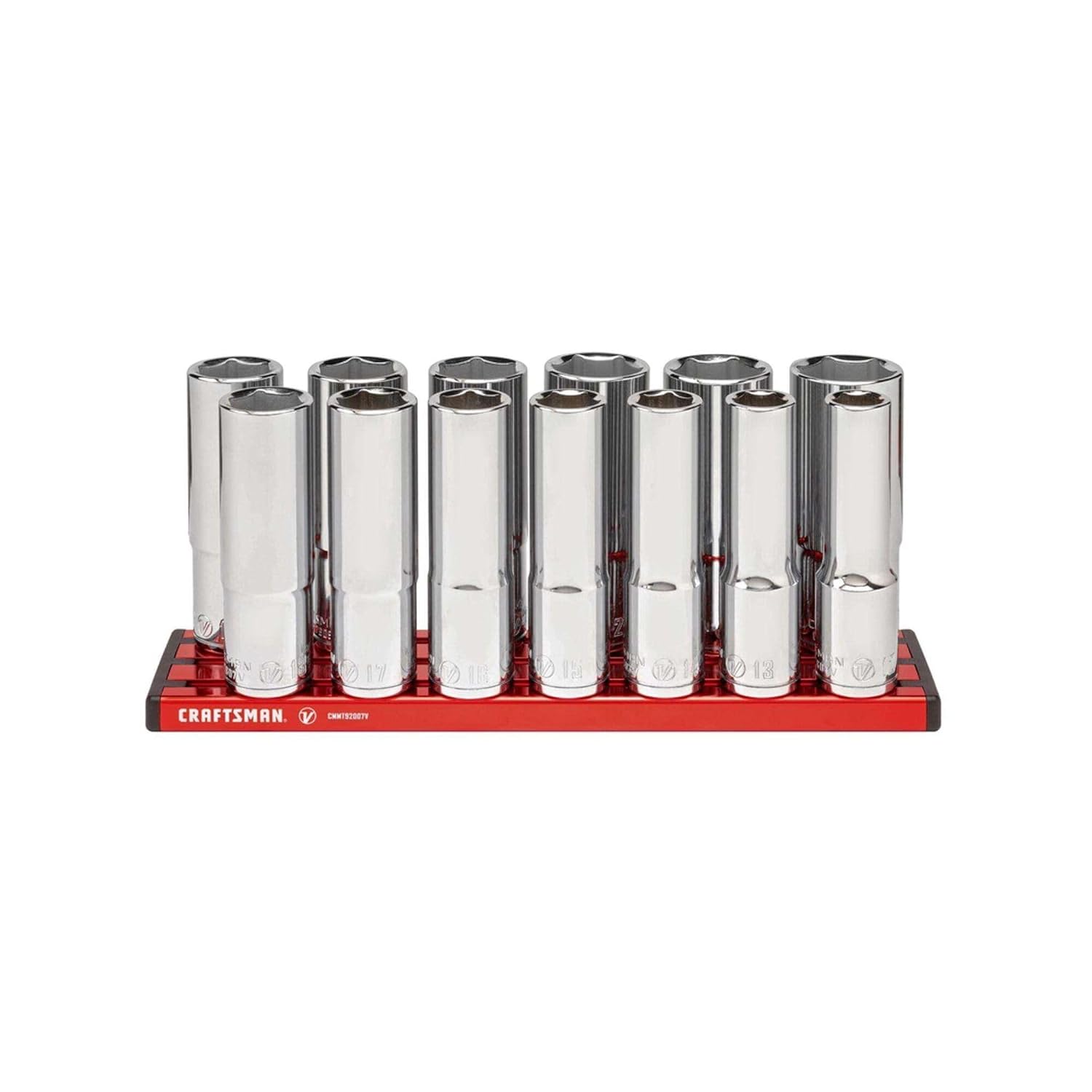 CRAFTSMAN V-SERIES Socket Set, Deep MM, 1/2 Inch Drive, 13 Piece (CMMT17595V)