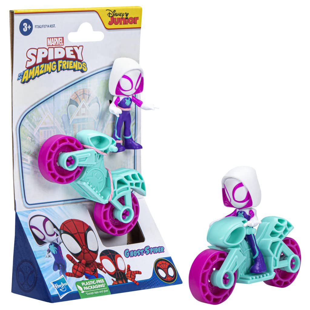 Spidey and His Amazing Friends Ghost Spider Figure 2.5" with Moto - F7262 - Hasbro