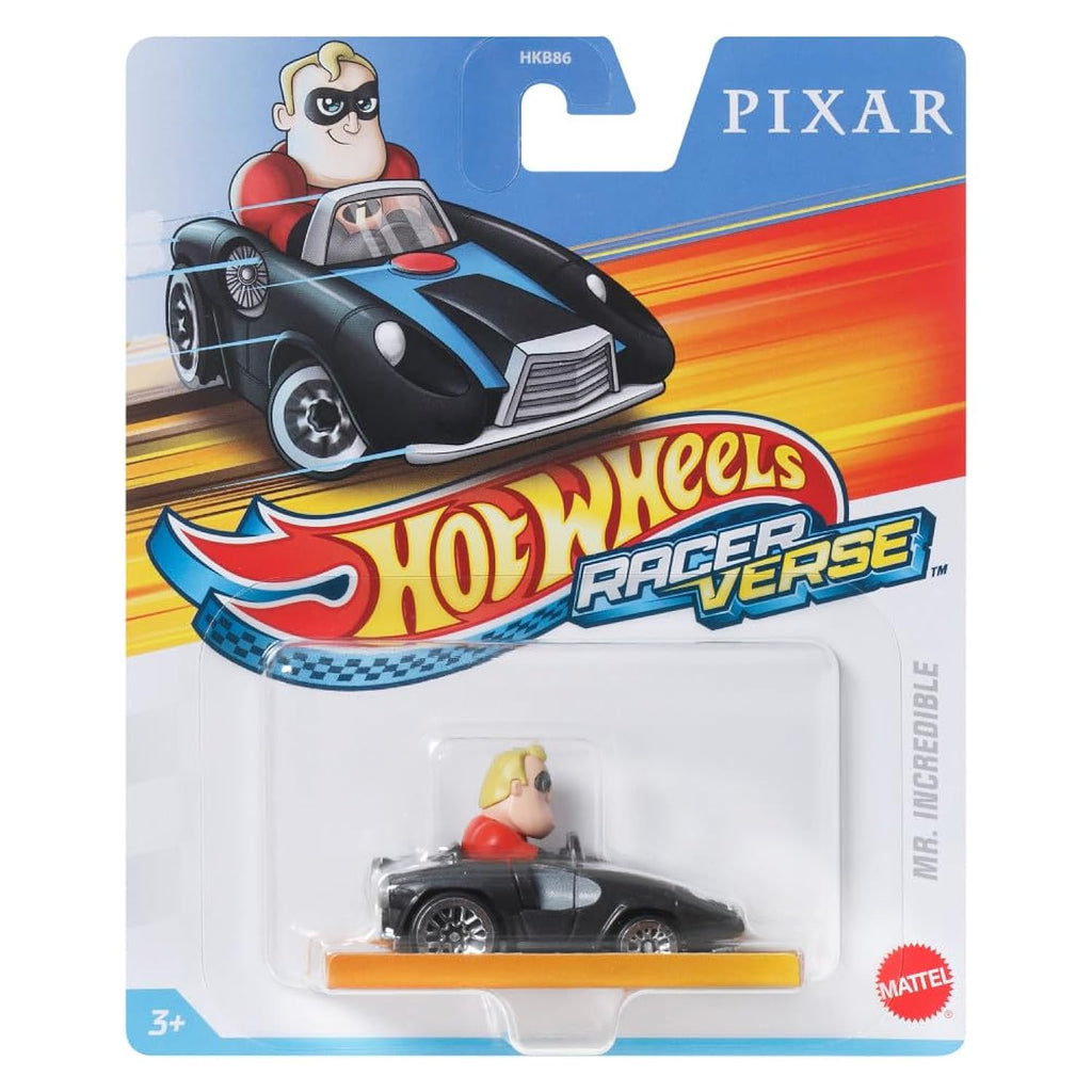 Hot Wheels RacerVerse Die-Cast Vehicle with Mr. Incredible Driver 1:64 Scale
