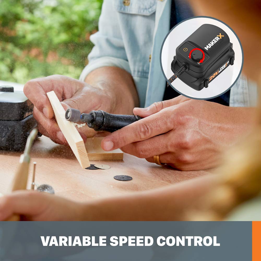 Worx MAKERX WX988L 2pc Crafting Tool Combo Kit - Rotary Tool + Wood & Metal Crafter