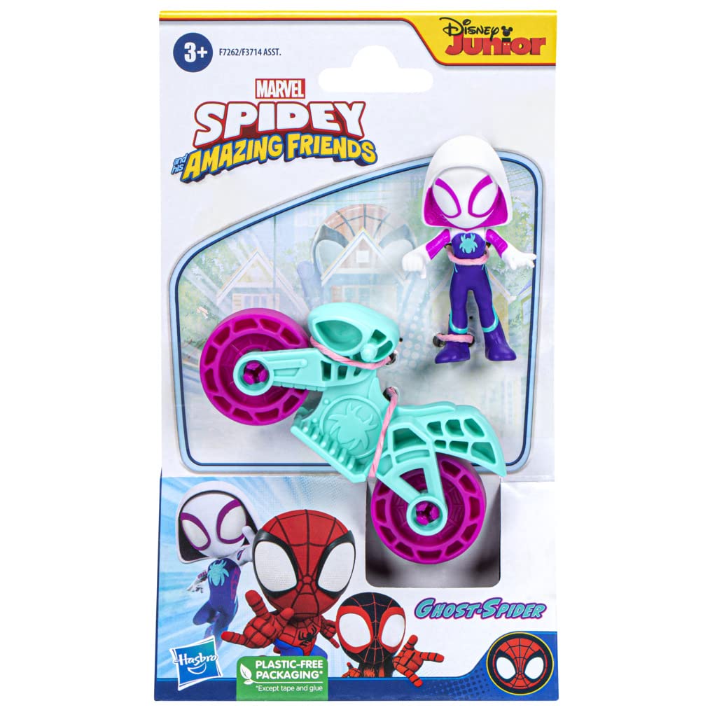 Spidey and His Amazing Friends Ghost Spider Figure 2.5" with Moto - F7262 - Hasbro