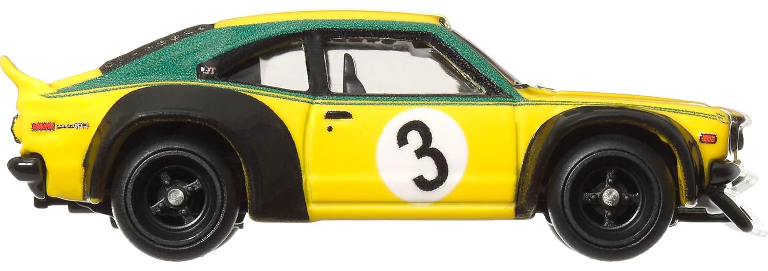 Hot Wheels Premium Car Culture Collectible Toy Car, 1:64 Scale Die-Cast Mazda RX3, Japan Historics 4 Vehicle with Real Riders Tires