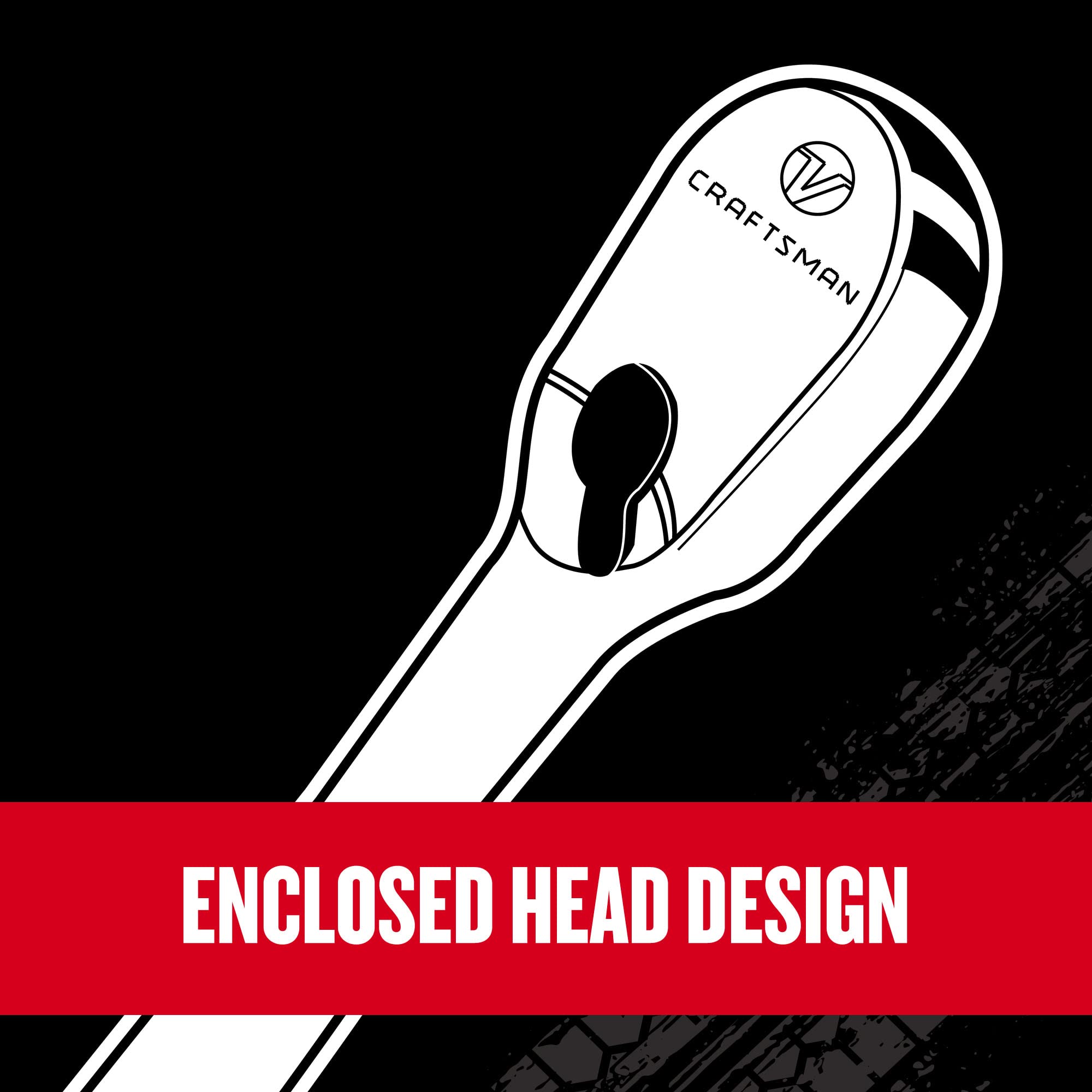 CRAFTSMAN V-SERIES Ratchet, 1/2 Inch Drive, 96-Tooth, Flexible Head XL Comfort Grip (CMMT86336V)