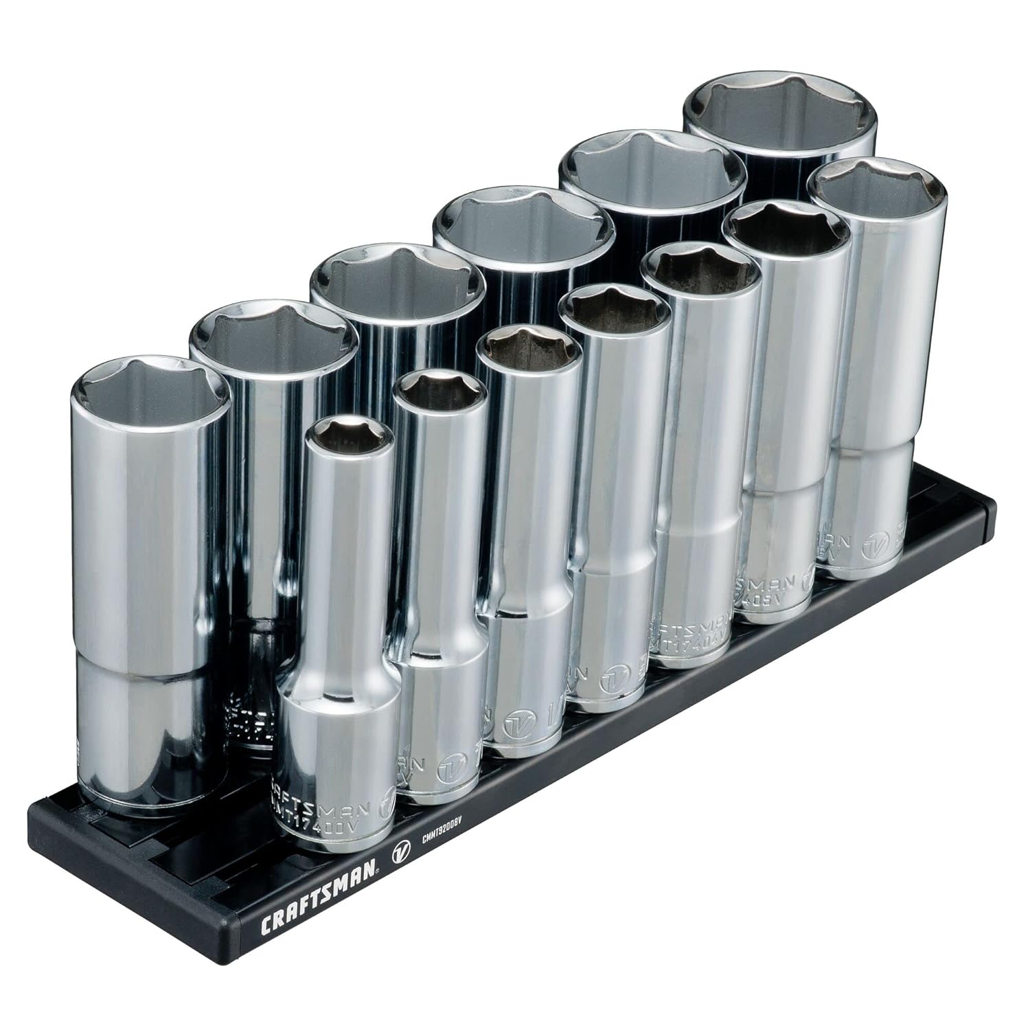 CRAFTSMAN V-SERIES Socket Set, Deep SAE, 1/2 Inch Drive, 13 Piece (CMMT17395V)