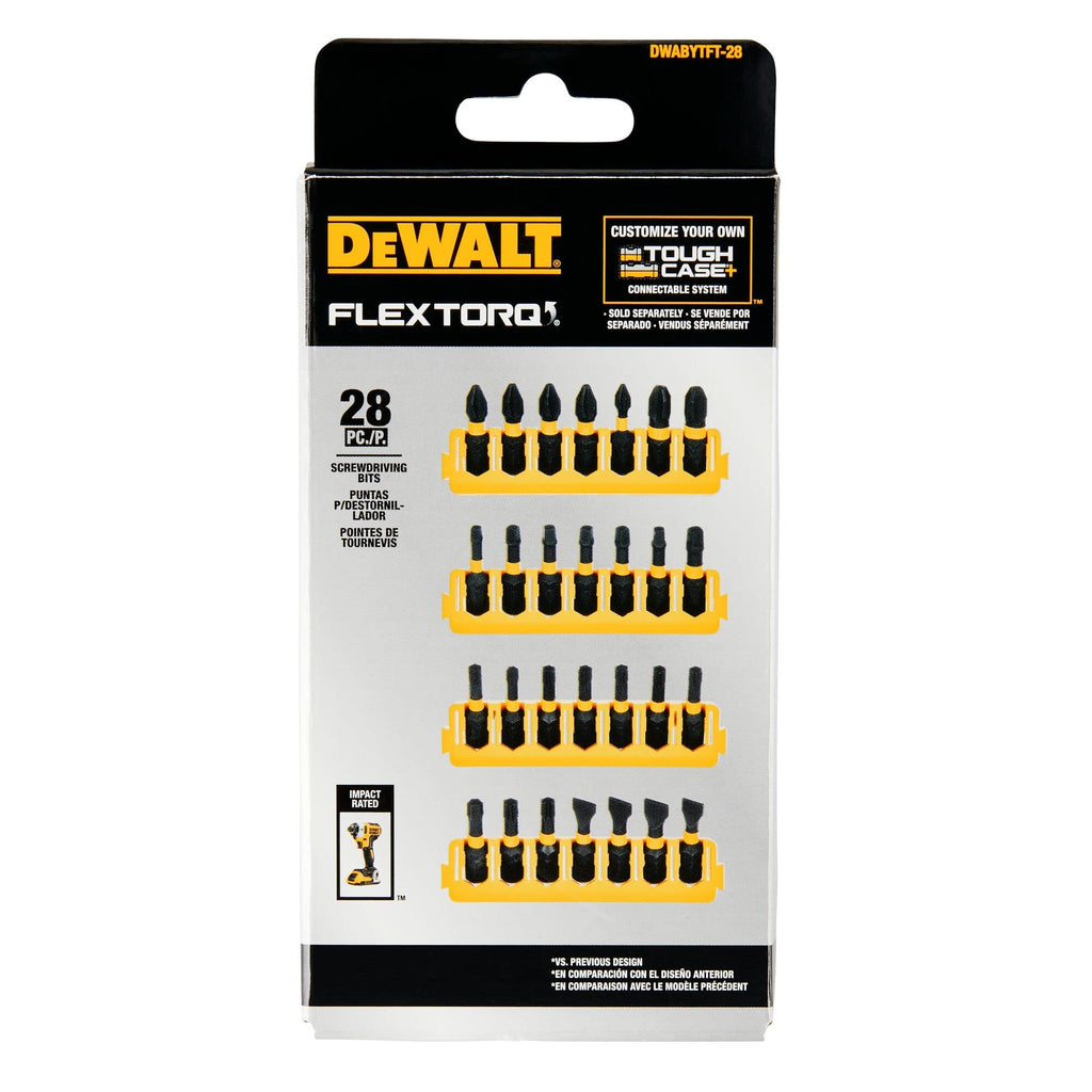 DEWALT BYTC Flex Torq Set #2 Phillips/#8 Slotted Set Shank Screwdriver Bit Set Screwdriver (28-Piece) (DWABYTFT-28)