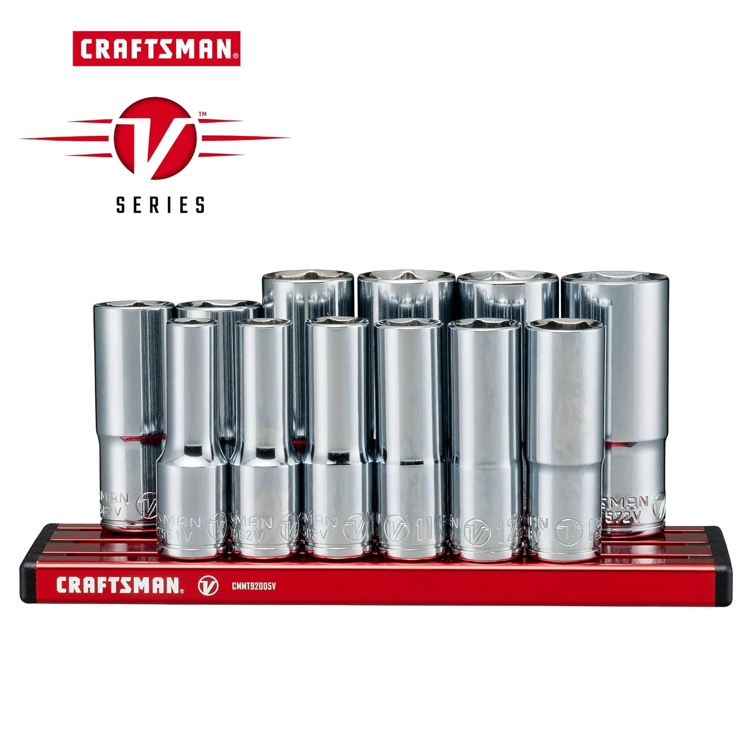 CRAFTSMAN V-SERIES Socket Set, Deep MM, 3/8 Inch Drive, 12 Piece (CMMT17560V)