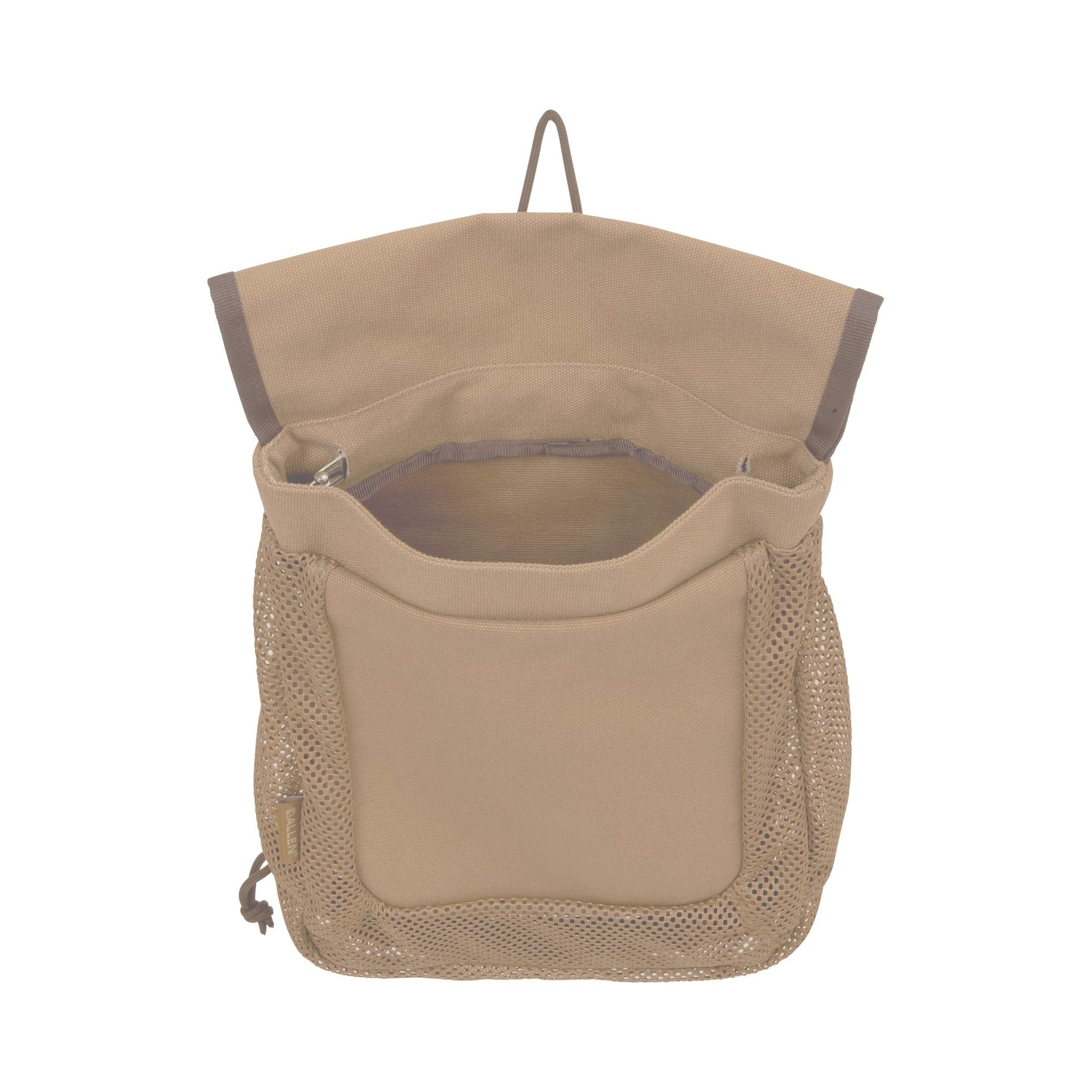 Allen Company Rival Hull Bag & 52 inch Waist Belt, Holds 100 Empty Hulls, Tan, Caramel Brown, One Size, Bags & Range_Trap & Skeet
