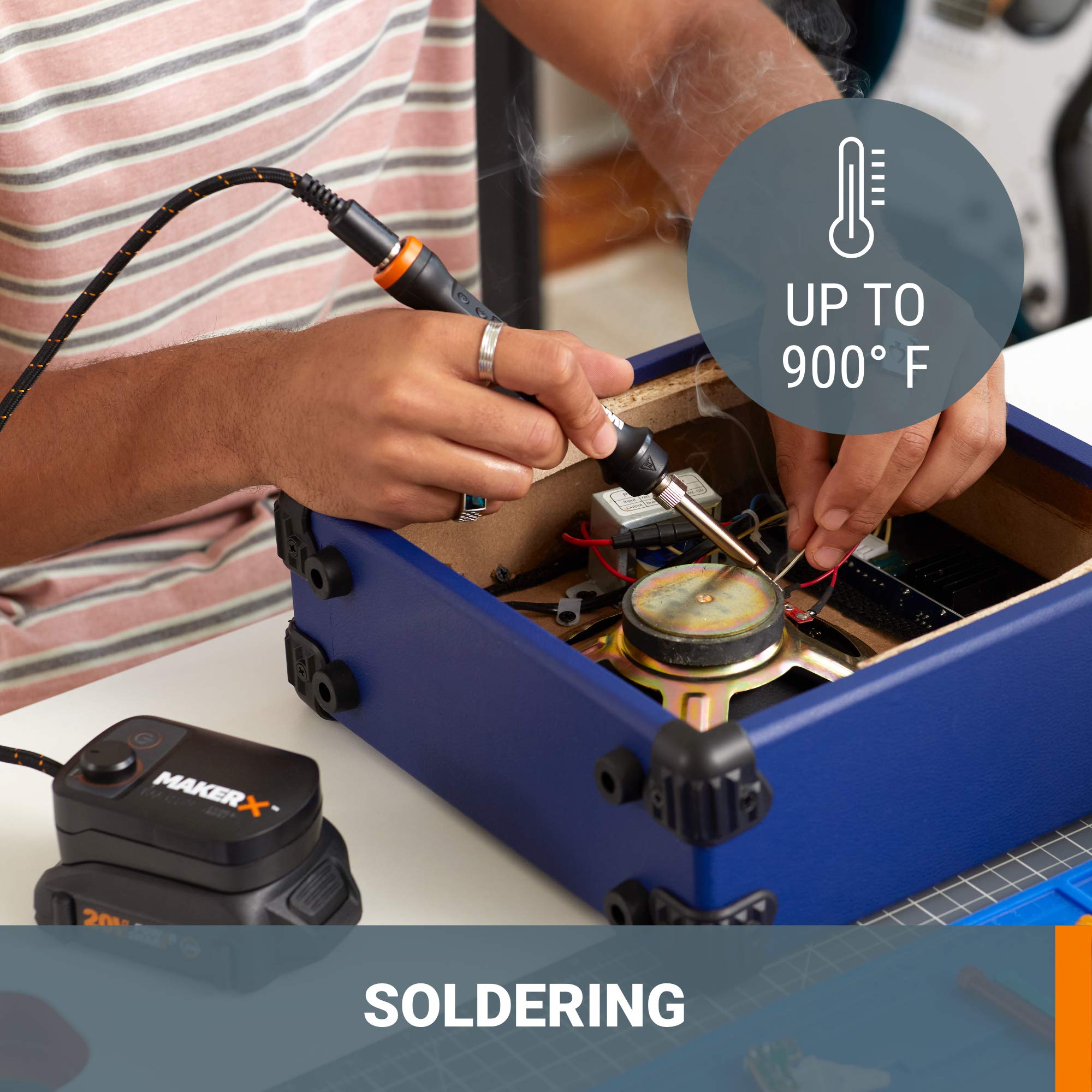 Worx MAKERX WX988L 2pc Crafting Tool Combo Kit - Rotary Tool + Wood & Metal Crafter