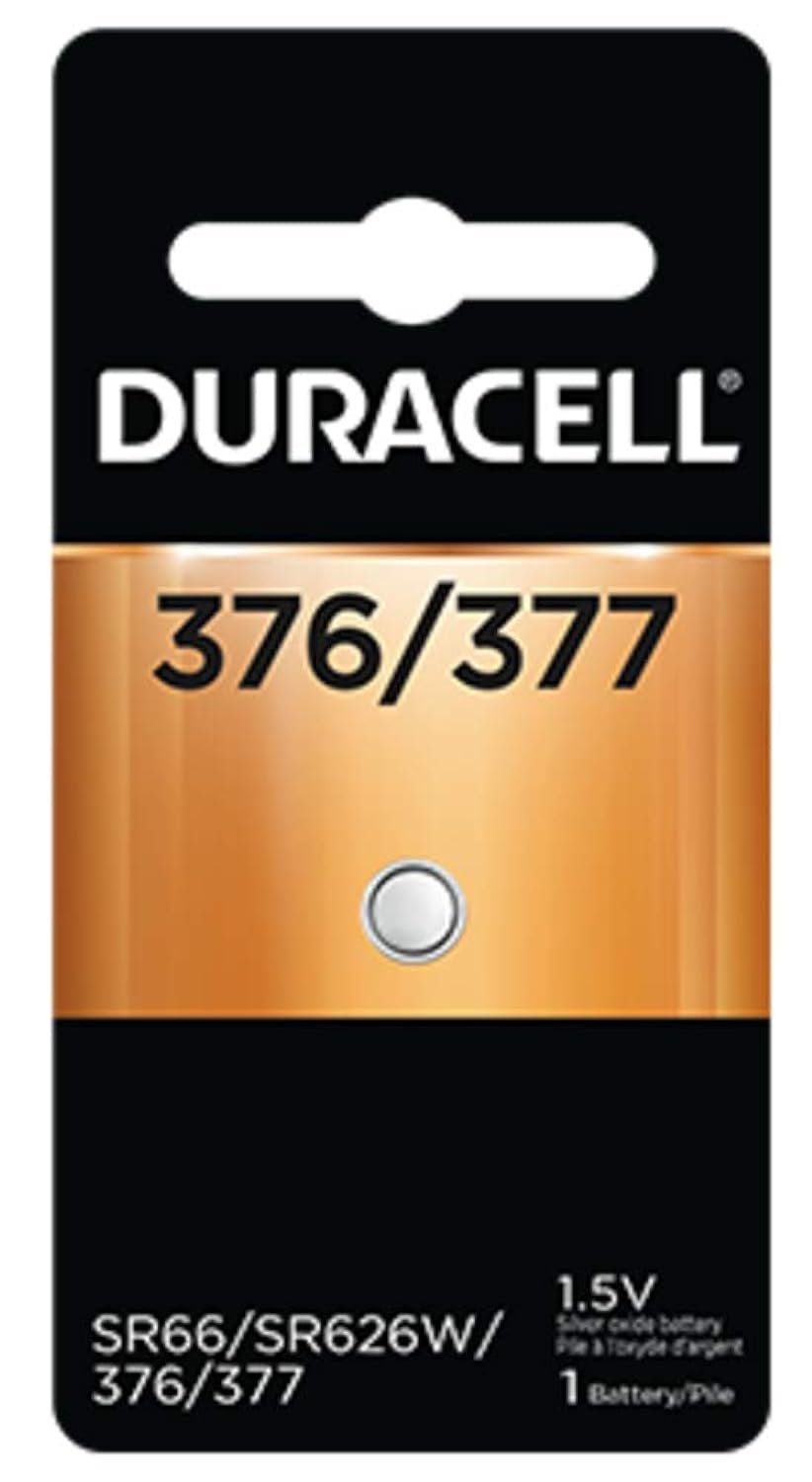 Duracell D377bpk08 1.5 Volt 377 Silver Oxide Battery (Pack of 3)