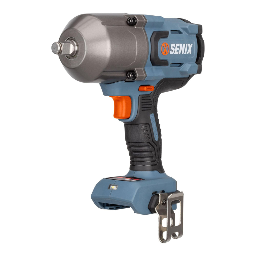 SENIX 1/2'' Cordless Impact Wrench, Compatible with X2 20 Volt Max* Battery, Brushless Motor, 750 ft-lbs Max Torque, 1800rpm Max, 3-Speed, with Belt Clip, Tool Only, Battery Not Included (PDWX2-M3-0)