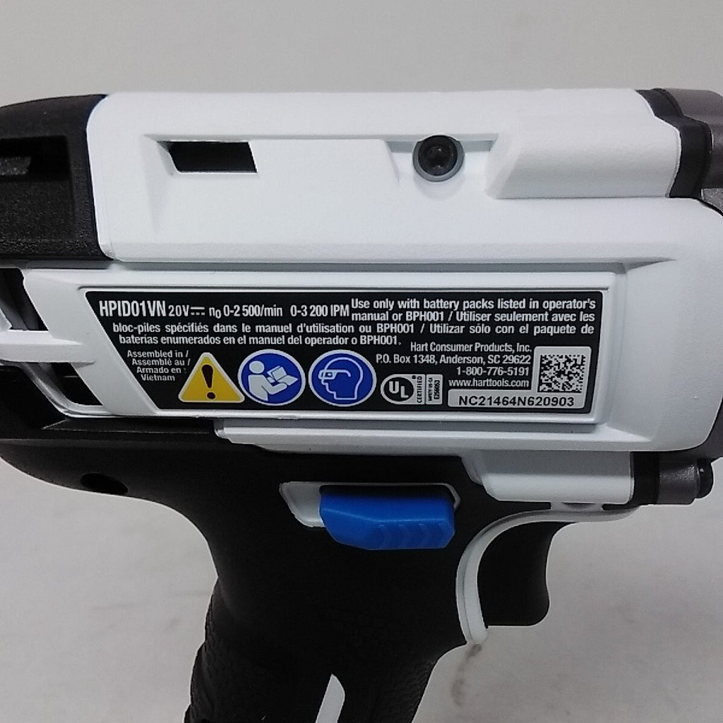 Hart 1/4" HPID01VN 20-Volt Cordless Impact Driver Bare *Tool Only*