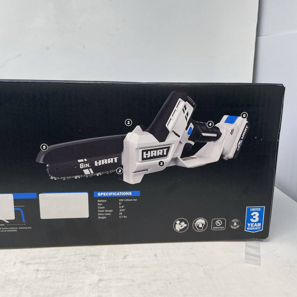 Hart HGCS071 20V Volt 6-inch Battery Powered Pruning Saw Chainsaw  *Tool Only*