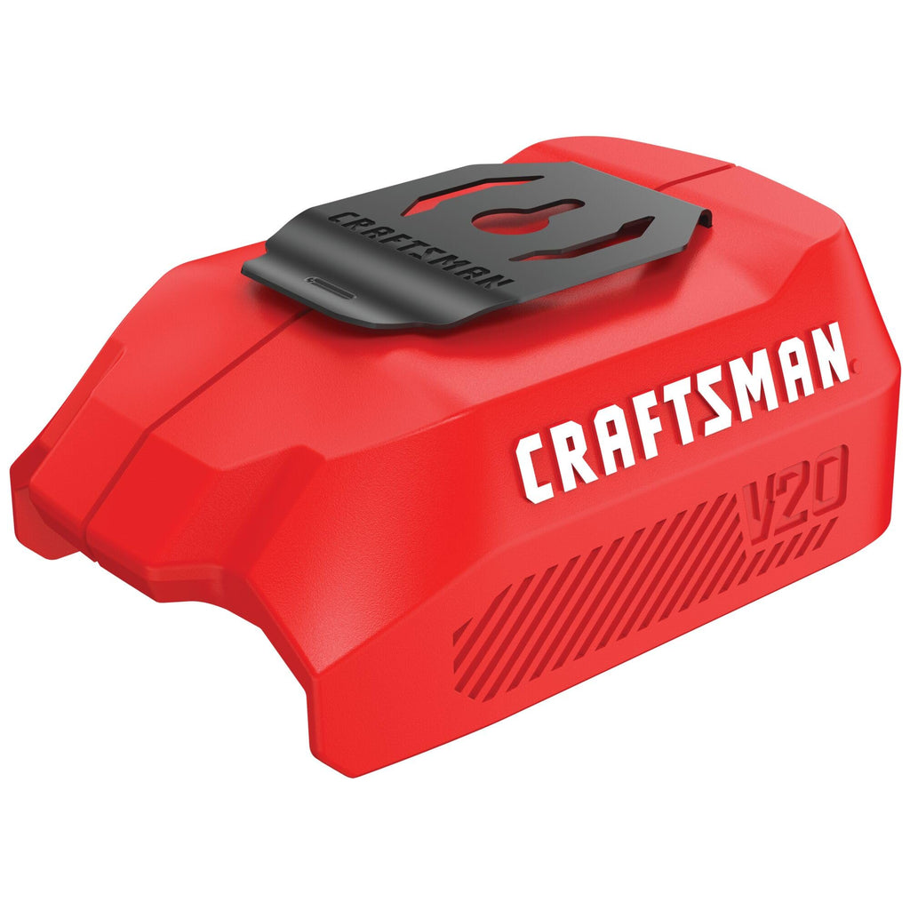 CRAFTSMAN V20 USB Adapter, USB Power Source for Charging Phone, Tablet, Batteries, and More, Bare Tool Only (CMCB002B)