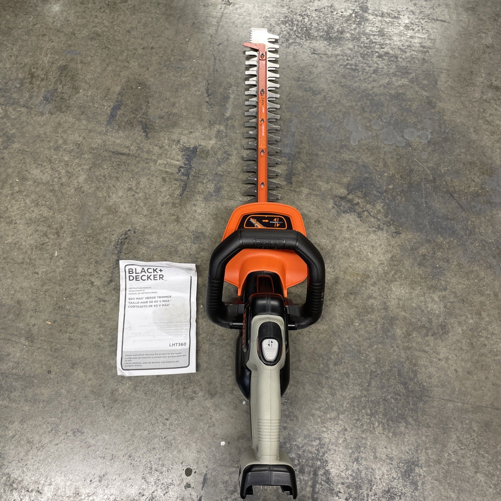 Black & Decker 60V 60 Volt PowerCut Hedge Trimmer 24" LHT360 *Tool Only*