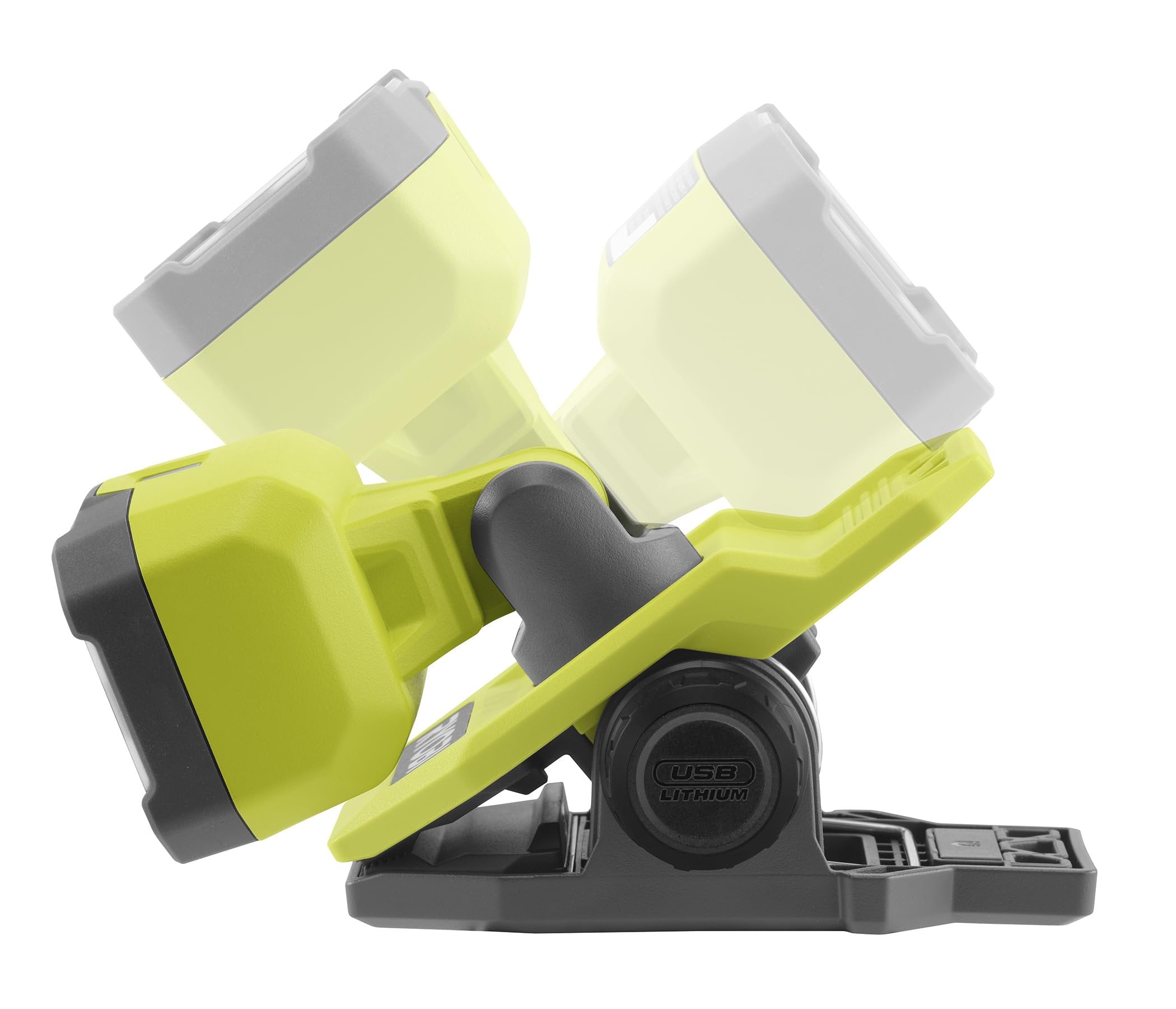 RYOBI USB Lithium Magnetic Clamp Light Kit with 2.0 Ah Battery and Charging Cable