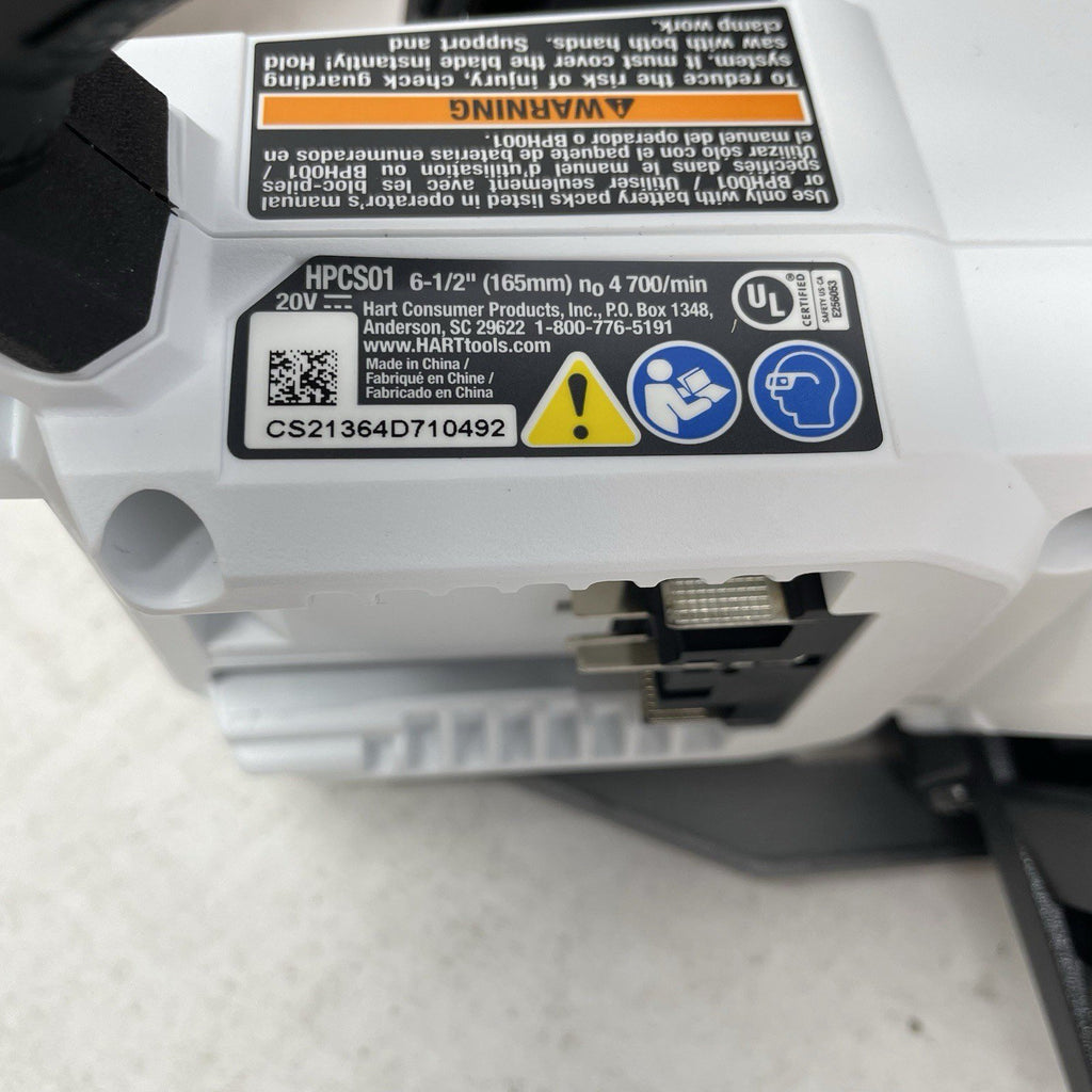 Hart 20V Volt Cordless 6.5" Circular Saw HPCS01 *Tool Only*