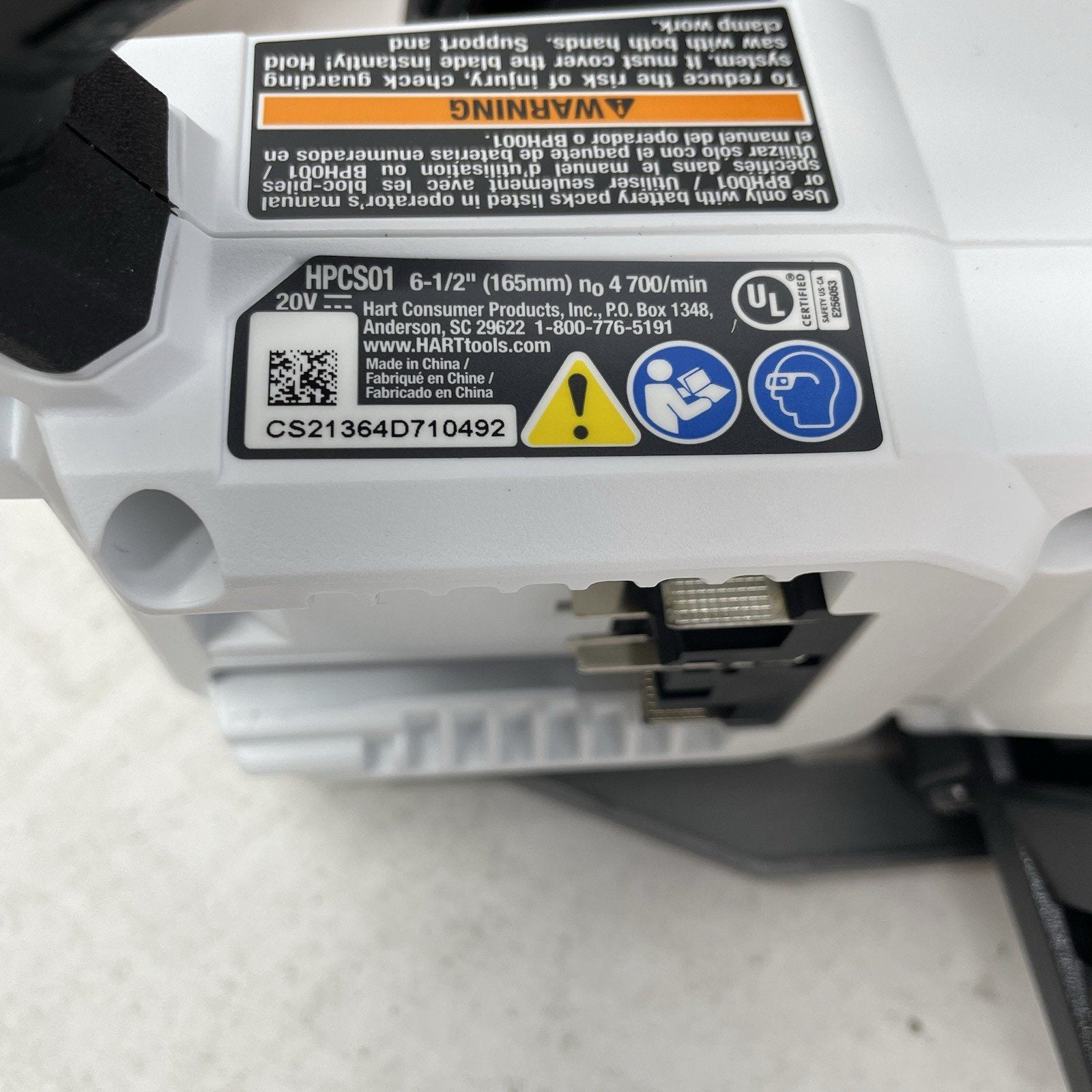 Hart 20V Volt Cordless 6.5" Circular Saw HPCS01 *Tool Only*