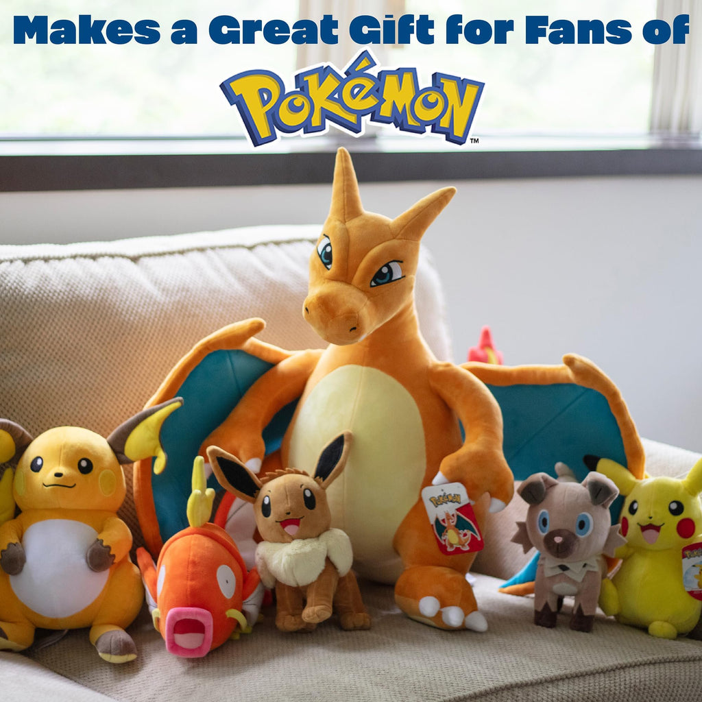 Pokemon 24" Jumbo Charizard Large Plush - Officially Licensed - Charmander Giant Evolution Figure - Authentic Pillow Stuffed Animal Toy Gift for Kids, Boys, Girls - 2+