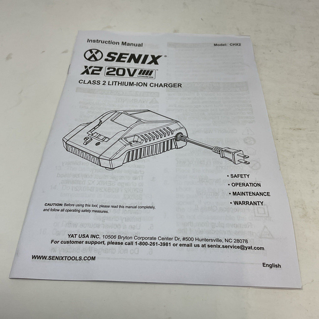 Senix 20V Volt Max Battery Charger CHX2