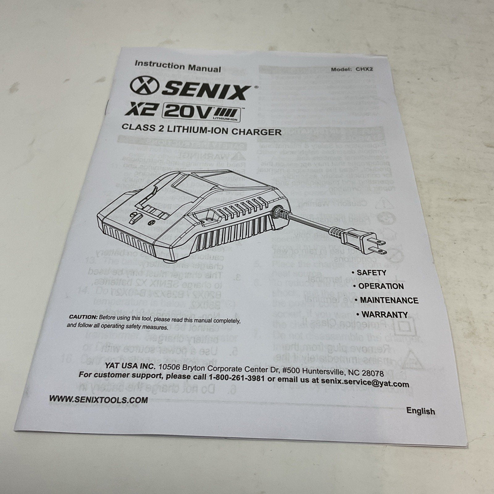 Senix 20V Volt Max Battery Charger CHX2