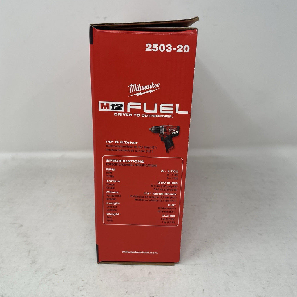 Milwaukee 2503-20 1/2" Drill Driver M12 FUEL 12-Volt Brushless *Tool Only*
