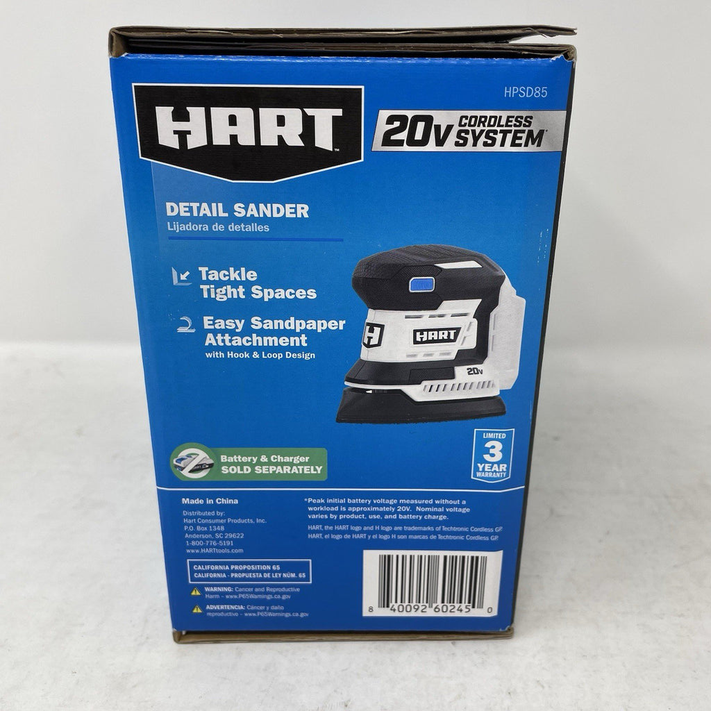 HART 20-Volt Cordless Detail Sander HPSD85  *Tool Only*