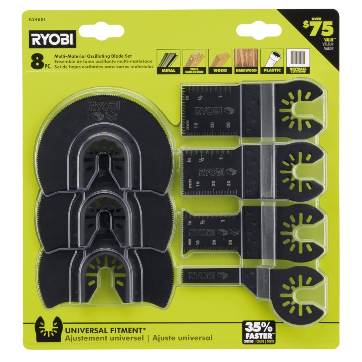 Multi-Material OSCILLATING Blade Set 8-Piece