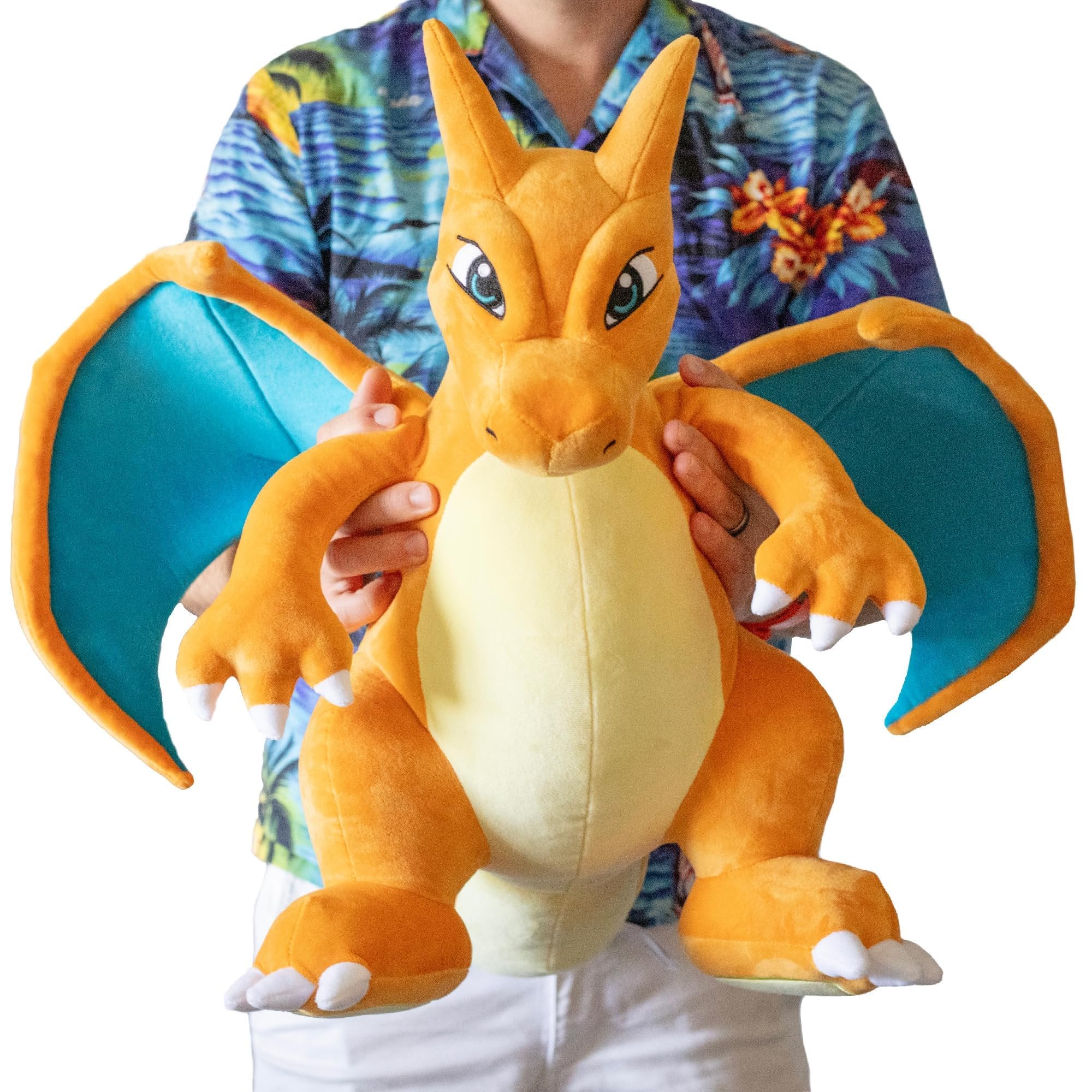 Pokemon 24" Jumbo Charizard Large Plush - Officially Licensed - Charmander Giant Evolution Figure - Authentic Pillow Stuffed Animal Toy Gift for Kids, Boys, Girls - 2+