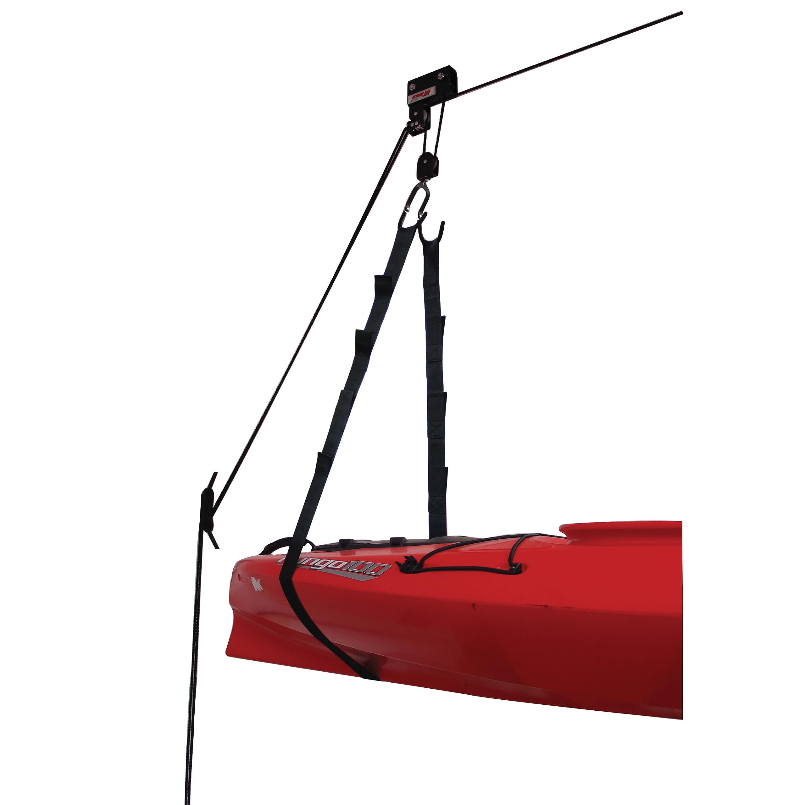 Extreme Max 3004.0204 Kayak/Canoe/Bike/Ladder Hoist & Lift for Storage in Shop or Garage - 120 lb. Capacity,Black