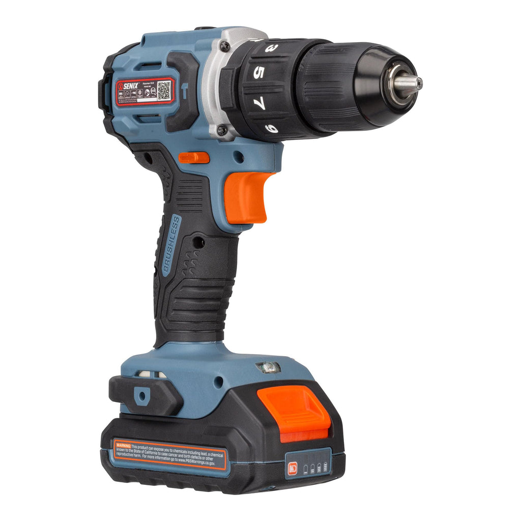 SENIX X2 20 Volt Max* 2-Piece Cordless Power Tool Kit with Battery Powered 1/2-Inch Hammer Drill Driver and 1/4-Inch Impact Driver, Includes Soft Bag, 2 2.0 Ah Batteries & Charger $30.00 off of already reduced price for Daily Deal SPECIAL PRICE $59.99