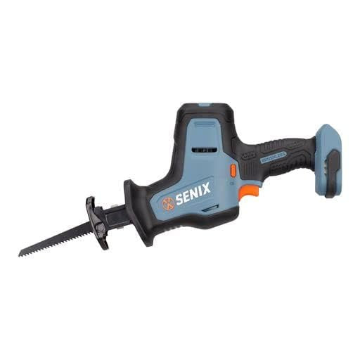 SENIX PSRX2-M2-0 X2 20 Volt Max* 7/8-Inch Compact Reciprocating Saw Power Tool Set, Variable Speed, 3000 SPM Max, Tool-Less Blade Clamp, 3-Mode LED Light, Tool Only, Battery Not Included