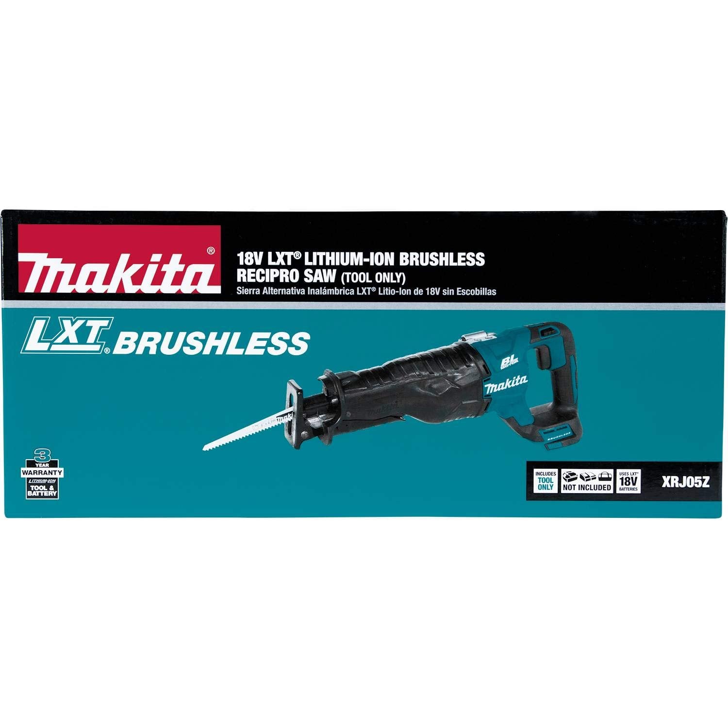 Makita XRJ05Z 18V LXT Lithium-Ion Brushless Cordless Reciprocating Saw (Tool Only)